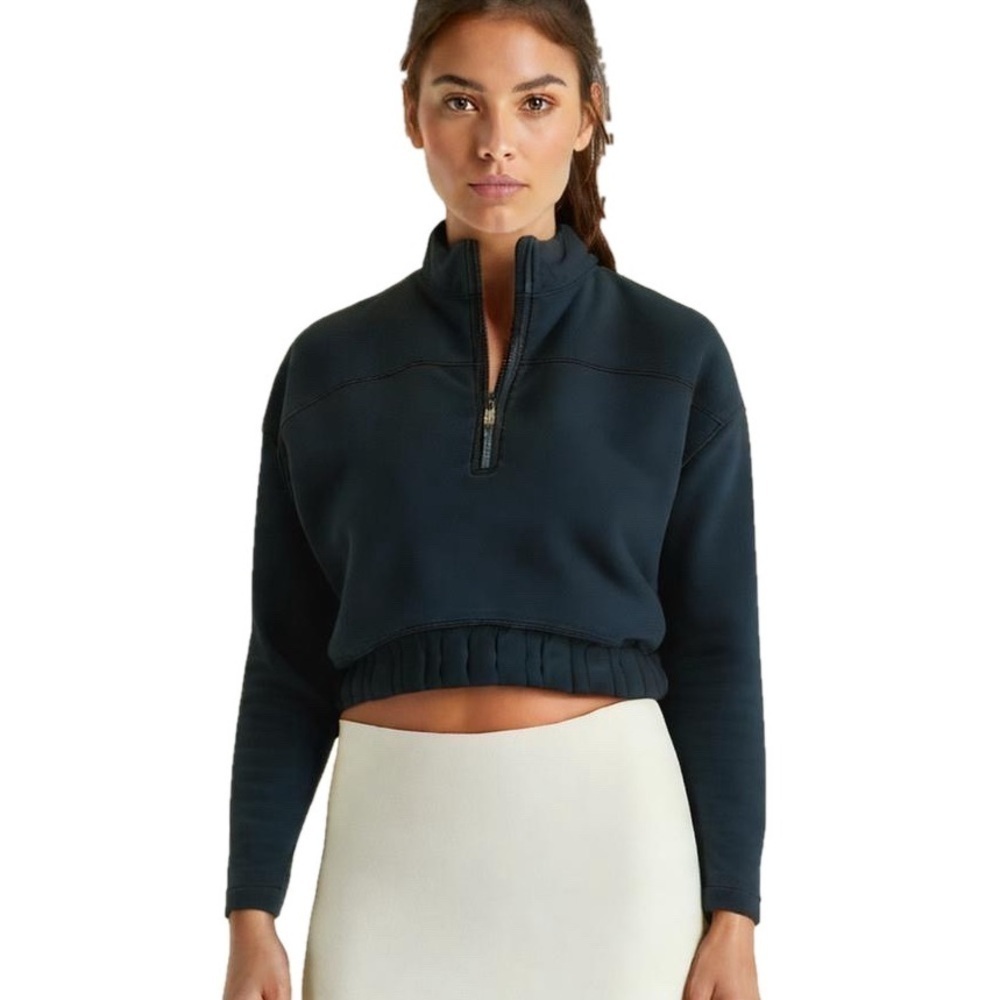 Lululemon Black Cropped Hoodie Reversible Size 4